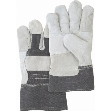 Standard-Duty Split Cowhide Patch Palm Fitter Gloves, Large