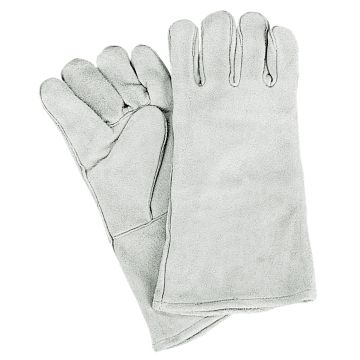 Standard-Duty Split Cowhide Welder's Gloves, Large — Size: Large, Inner Lining: Cotton, Leather Palm Type: Split Cowhide — Su