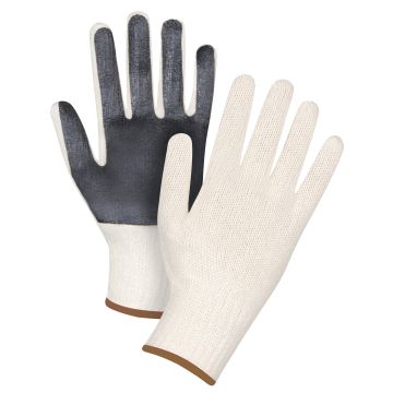 Palm-Coated String Knit Gloves, Poly/Cotton, Single Sided, 7 Gauge — Shell Material: Poly/Cotton, Coating: Single Sided, Gaug