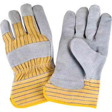 Premium Split Cowhide Fitter Gloves, Cotton Lined, Large