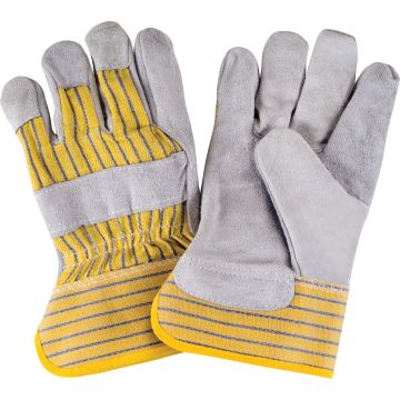 Large Split Cowhide Fitters Gloves, Cotton Lined Palm