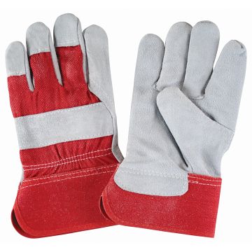 Large Split Cowhide Fitters Gloves, Cotton Lined Palm