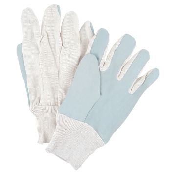 Large Split Cowhide Palm Work Gloves, Breathable Cotton Back
