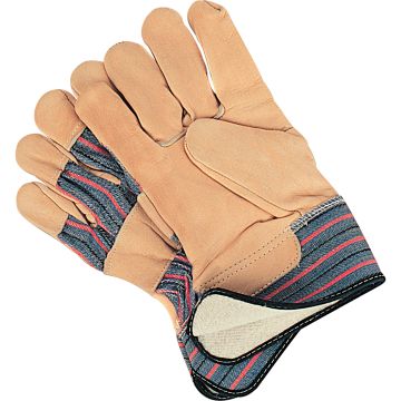 Winter-Lined Grain Cowhide Fitters Gloves, Abrasion Resistant