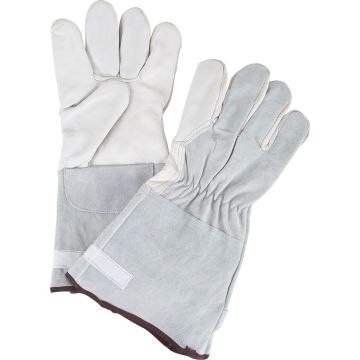 Ultimate Dexterity Winter-Lined Work Gloves, Medium, Grain Goatskin Palm, Fleece Inner Lining — Size: Medium, Inner Lining: F
