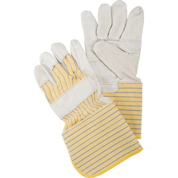 Grain Cowhide Patch Palm Fitter Gloves, Large