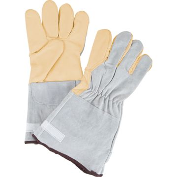 Standard-Duty Snug Wrist Work Gloves, Small, Grain Cowhide Palm — Size: Small, Inner Lining: Unlined, Leather Palm Type: Grai