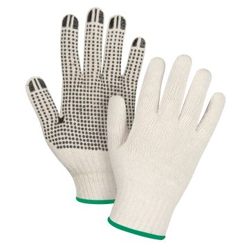 Gants Tricotés Pointillés Poids Lourd en Poly/Coton Jauge 7 Moyen