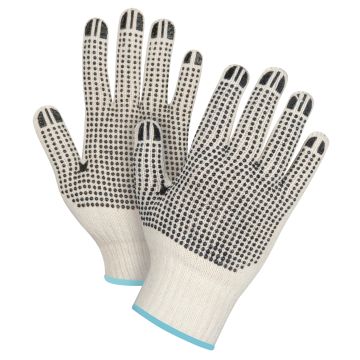 Heavyweight 7-Gauge Poly/Cotton Double-Sided Dotted Knit Gloves