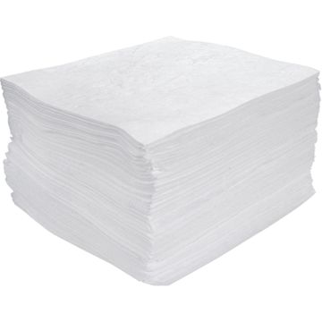 Tampons absorbants en polypropylène soufflé-fondu pour hydrocarbures seulement, 15 po x 17 po, 25 gal