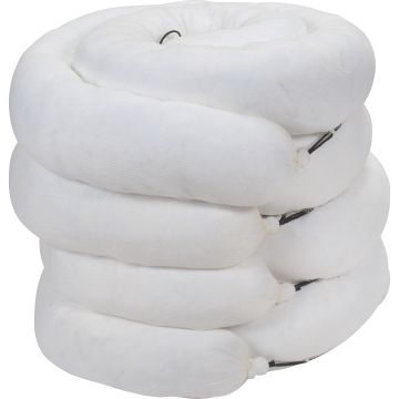 Premium Oil-Only Sorbent Booms, 10' x 8", 70 gal, 4-Pack
