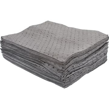 Tampons absorbants universels liés, 15" x 17", capacité d'absorption de 15 gal