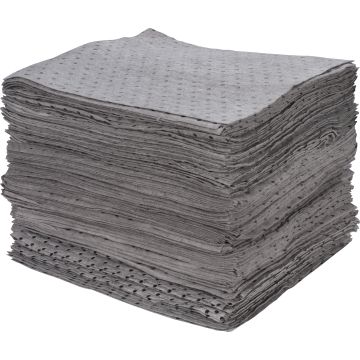 Tampons absorbants universels liés, 15" x 17", capacité d'absorption de 30 gal