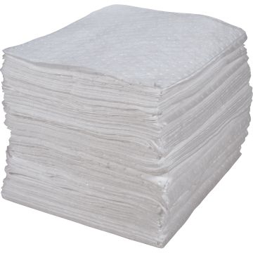 Tampons absorbants liés pour hydrocarbures seulement, 15" x 17", capacité d'absorption de 30 gal