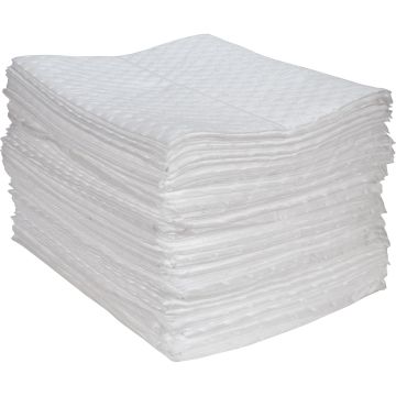 Premium Fine Fibre Oil-Only Absorbent Pads, 15" x 17", 30 Gal