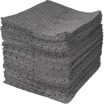 Tampons absorbants universels liés, 15" x 17", capacité d'absorption de 30 gal