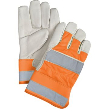 High-Visibility Grain Cowhide Fitter Gloves, Large