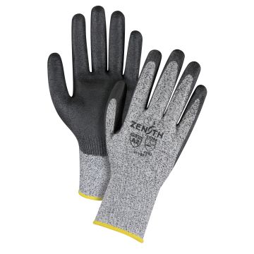 Seamless Stretch Cut-Resistant Gloves,13 Gauge, Polyurethane Coated, HPPE Shell, ANSI/ISEA 105 Level 2/EN 388 Level 3 — Suppl