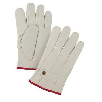 Premium Winter-Lined Roper Gloves, Grain Cowhide, Fleece Lined