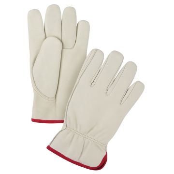 Premium Winter-Lined Grain Cowhide Driver Gloves, Fleece Lined