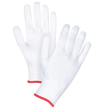 Seamless String Knit Gloves, Polyester, 10 Gauge, Small — Size: Small, Shell Material: Polyester, Coating: Non-Coated — Suppl