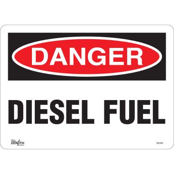 Diesel Fuel Sign - 10" x 14" Adhesive Vinyl, English