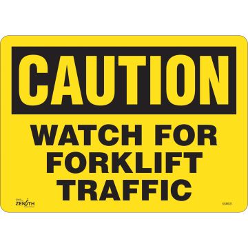 Watch For Forklift Safety Sign, 10" x 14", English