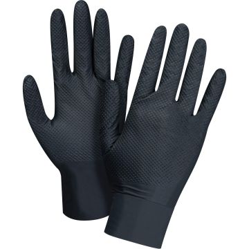 Heavyweight Tactile Grip Examination Gloves,Nitrile, 8-mil, Powder-Free, Black, Class 2 — Supply Solution