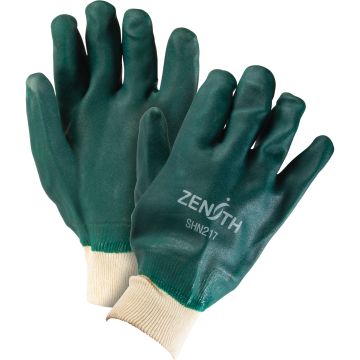 Double Dipped Green Gloves,PVC, Cotton Jersey Inner Lining, 70-mil — Supply Solution
