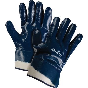 Heavyweight Safety Cuff Gloves,Nitrile Coating, Cotton Shell — Supply Solution