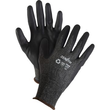 Eco-Friendly Lightweight High-Dexterity Cut-Resistant Gloves,21 Gauge, Foam Nitrile Coated, Stainless Steel/HPPE/RPET Shell, 