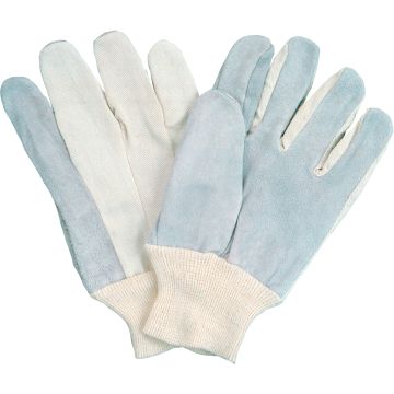 Standard-Duty Split Cowhide Palm Work Gloves, Large