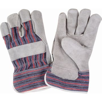 Split Cowhide Fitter Gloves, Cotton Lined, Safety Cuff