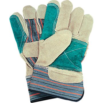 Large Double-Palm Split Cowhide Fitter Gloves