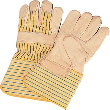 Standard-Duty Grain Cowhide Fitter Gloves, Large, Dry Palm
