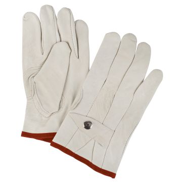 Standard-Duty Grain Cowhide Ropers Gloves, Oil & Water Resistant