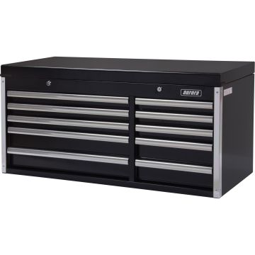 41" 10-Drawer Industrial Tool Chest, Double Wall Steel, Black