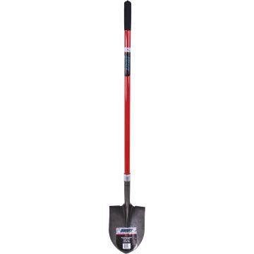 12-Gauge Carbon Steel Round Point Shovel, Fibreglass Handle