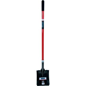 Heavy-Duty Square Shovel, 12-Gauge Carbon Steel, 47.5" Fibreglass