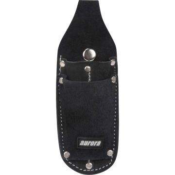 Utility Pouch, Knife Holder, Leather, 3 Pockets