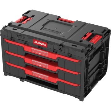 Arx® 3-Drawer Toolbox, 23-1/10" x 15" x 13-2/5", Black — Colour: Black, Overall Depth: 23-1/10", Overall Width: 15" — Supply 