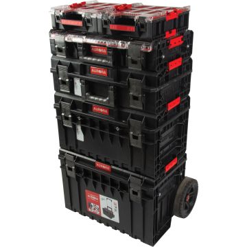 Arx 5-Piece Rolling Toolbox Base Set, 25.2" x 19" x 54.6", Black — Colour: Black, Overall Depth: 25-1/5", Overall Width: 19" 