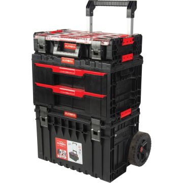 Arx® 3-Piece Rolling Toolbox Base Set, 25.2" x 19" x 42.4", Black — Colour: Black, Overall Depth: 25-1/5", Overall Width: 19"