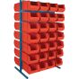 Double-Sided Stationary Bin Rack, 36" W x 24" D x 61" H, 56 Bins