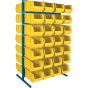 Double-Sided Stationary Bin Rack, 36" W x 24" D x 61" H, 56 Bins