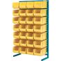 Stationary Single-Sided Bin Rack, 36" W x 61" H, 28 Bins