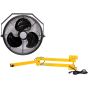12" Industrial Workstation Fan Kit, 3-Speed, Double Locking Arm