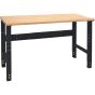 72" W x 30" D Industrial Workbench, Hardwood Top, 1000 lbs Capacity