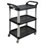3-Tier Utility Cart, 250 lbs Capacity, 16.75" x 37" x 33.5"