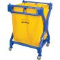 Lightweight X-Frame Laundry Cart with Yellow Nylon Bag